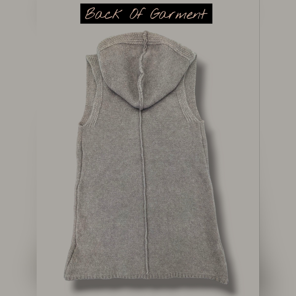 NWT Tahari Hooded Taube Knit Cardigan Women Size Small Sleeveless Front Pockets - Picture 10 of 17